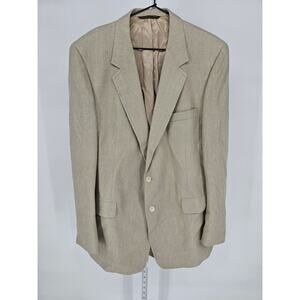Vintage Kingsridge Godchams Mens 2 Button Suit Blazer Beige Tan